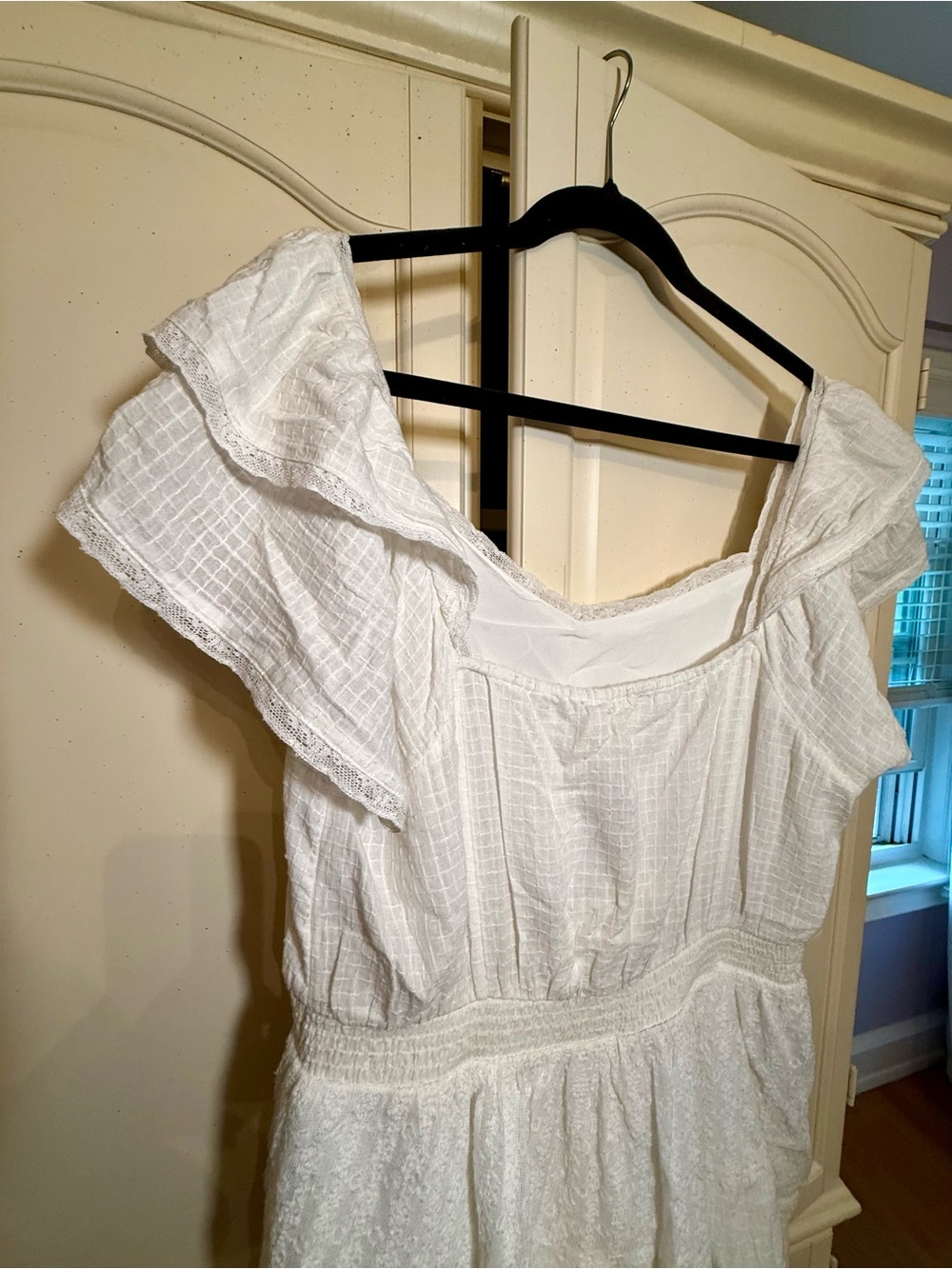 LoveShackFancy white tiered mini dress, new with tags.